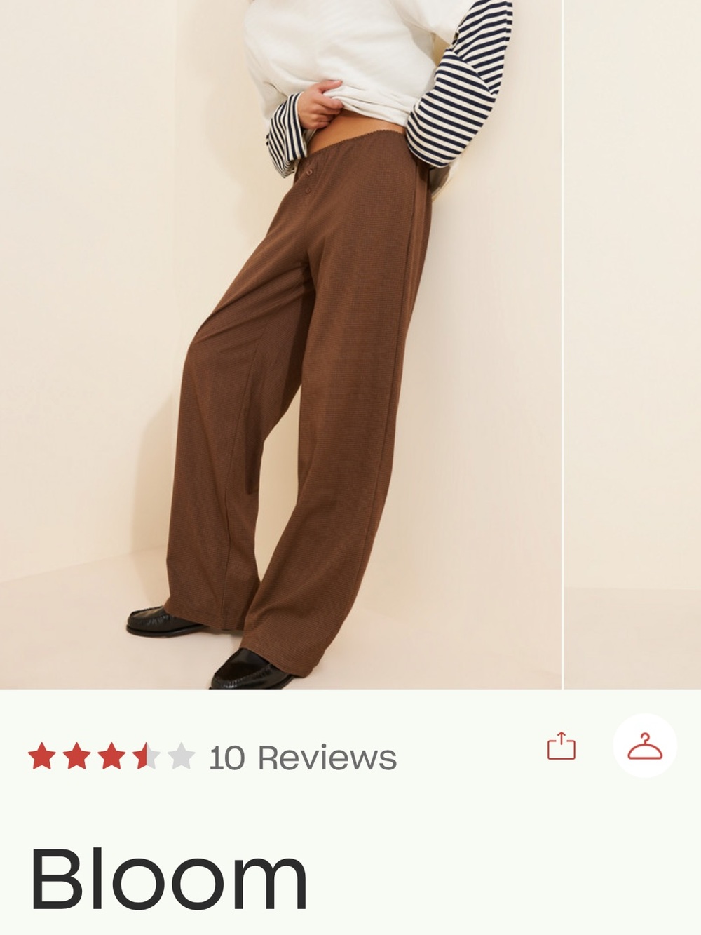 Lioness Brown - Relaxed Fit Casual Pants